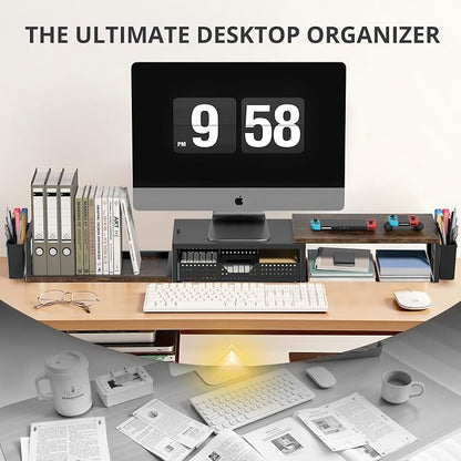 OPNICE Desk Organizers and Accessories, Dual Monitor Stand Riser - Image 6