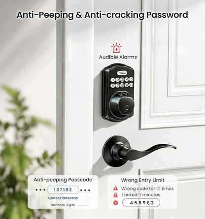 Veise KS02A Fingerprint Keyless Entry Door Lock, Auto Lock, Electronic Keypad - Image 10