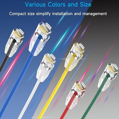 Cat6a Slim Ethernet Patch Cable 1 ft, Cat6a Patch Cable - Image 7