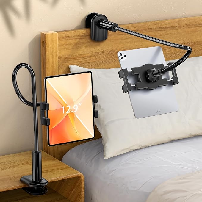 Tablet Stand, Kindle Holder for Reading in Bed, Phone Holder for Bed Desk by bokilino