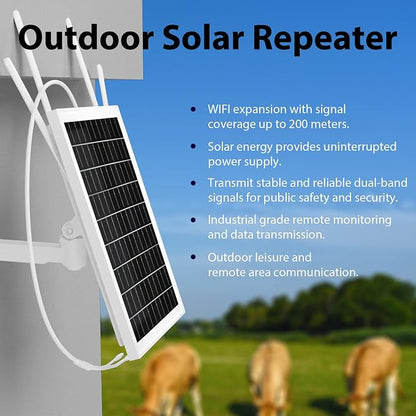Solar WiFi Extender Outdoor, 15W Solar Powered WiFi Extender Signal Booster - Image 2
