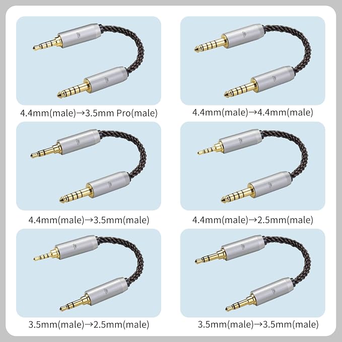 okcsc 4.4MM Male to 3.5MM Male Ultra Short Hifi Audio Cable - Image 7