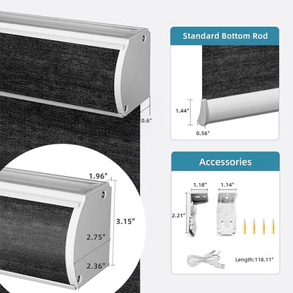 SmartWings Motorized Light Filtering Shades, Work - Image 6
