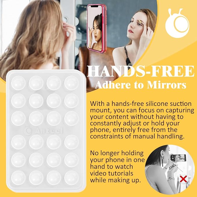 Anteel MAX Silicone Suction Phone Case Adhesive Mount, Upgraded Super Strong - Image 5