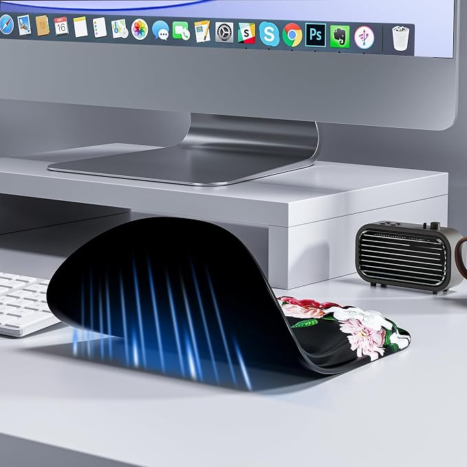 Mouse Pad with Wrist Rest, Ergonomic Mousepads with Wrist Support, Soft Lycra - Image 5