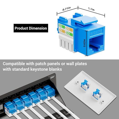 iwillink 10Gbps Cat6 Keystone Jack and Punch-Down Stand, RJ45 Ethernet Keystone - Image 4
