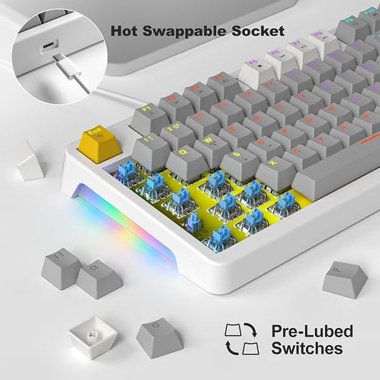 AK96 Smart Mechanical Keyboard Gaming, 96 Keys Full Size - Image 2