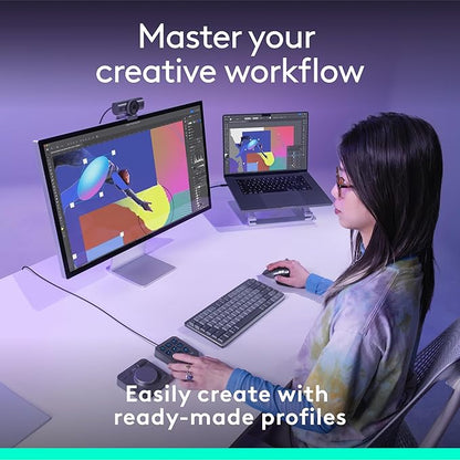 Logitech MX Creative Console, 9 Customizable LCD Keys, Stream Deck Accessories - Image 3
