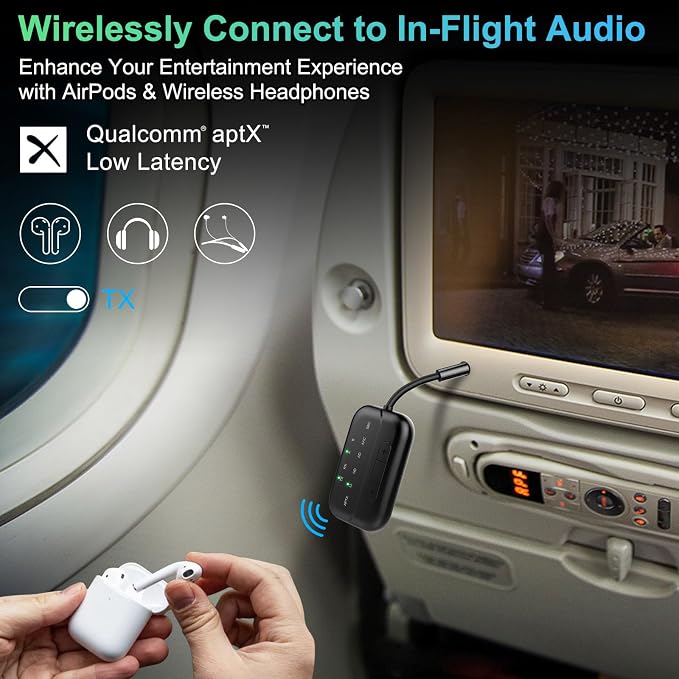 Bluetooth Transmitter Receiver, 2-in-1 V5.3 Wireless Adapter - Image 3
