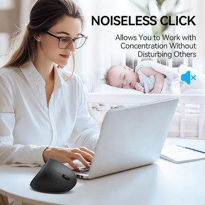 TECKNET Ergonomic Mouse, Wireless Bluetooth Vertical Mouse, 4800 DPI Optical - Image 8