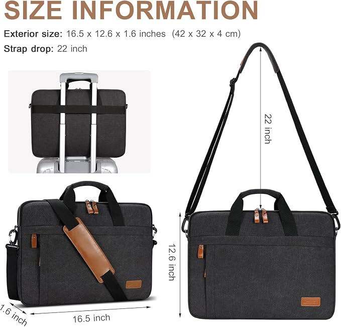 ESTARER Laptop Bag 15.6 Inch, Laptop Case - Image 6