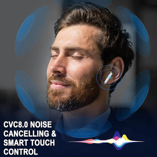 Wireless Earbuds, 40H Playback Mini Case IP7 Waterproof Sports Earphones - Image 2