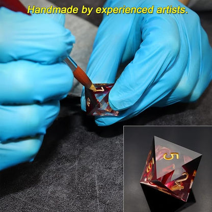 Haxtec Mystery DND Dice Set Sharp Edge Resin Dice - Image 5