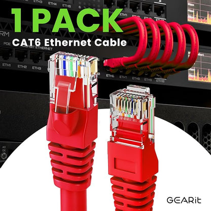 GEARit Cat 6 Ethernet Cable Cat6 Network Patch, Snagless Cord, Internet - Image 2