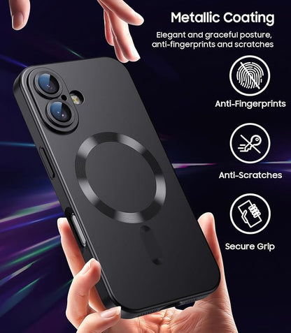 Magnetic for iPhone 16 Case Slim Soft Silicone Bumper Shockproof Metallic - Image 6