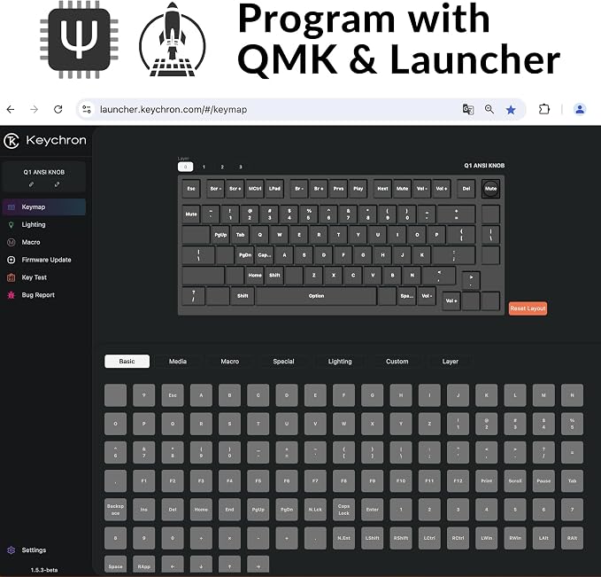 Keychron Q1 RGB Wired Custom Mechanical Keyboard, 75% Layout QMK/VIA - Image 7