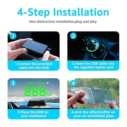 Heads up Display for Cars, Car HUD, Head up Display for Car, Car Speedometer - Image 6
