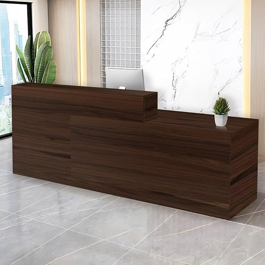 Reception Desk with Counter Modern Checkout Counter with Lockable Drawer by Unknown
