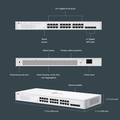 TP-Link Festa FS328G 28 Port Gigabit Smart Managed Network Switch - Image 6