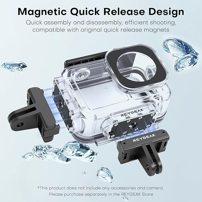 REYGEAK Waterproof Case for DJI Osmo Action 5Pro/4/3, 164FT/50M Underwater - Image 2