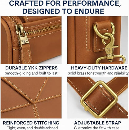 Luxorro Full Grain Leather Briefcase - Image 4