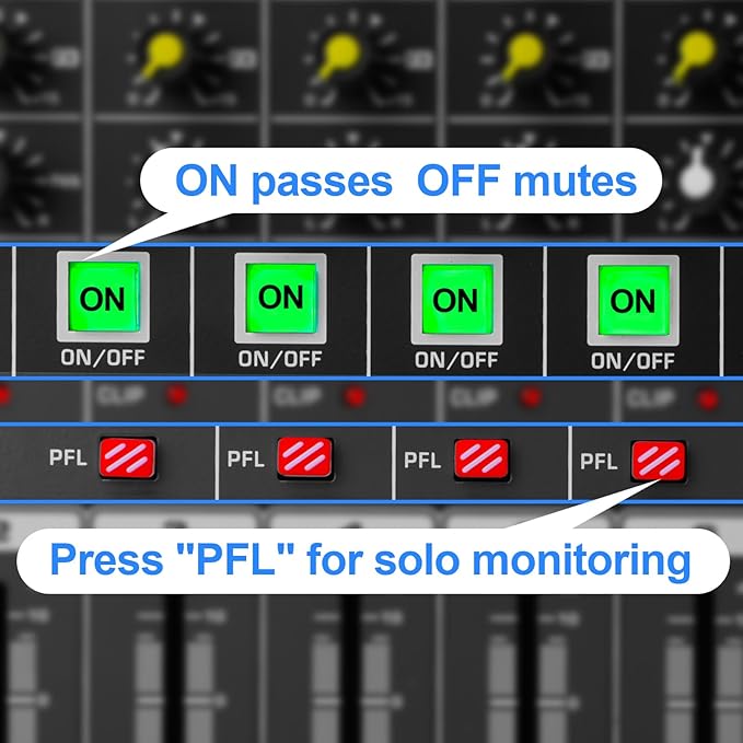 6-Channel Professional Audio Mixer, FX-6usb Mixing Console - Image 3