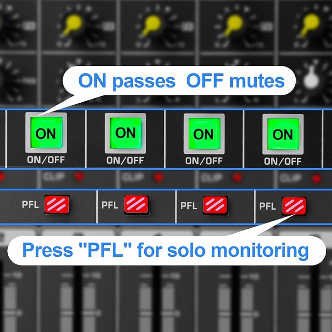 12-Channel Professional Audio Mixer, FX-12usb Mixing Console - Image 3