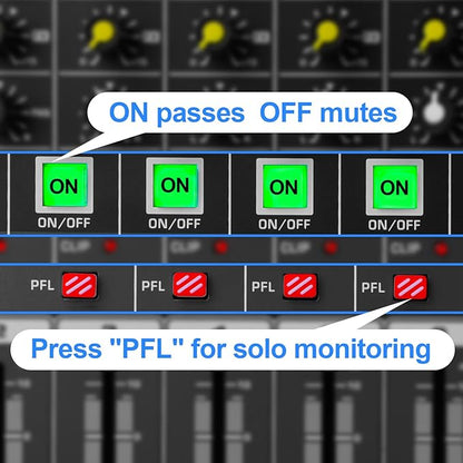 8-Channel Professional Audio Mixer, FX-8usb Mixing Console - Image 3