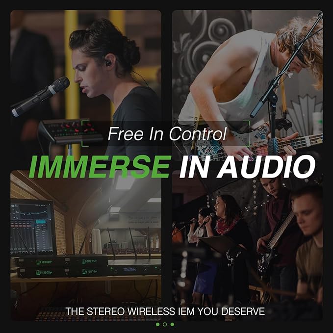 Phenyx Pro UHF Stereo Wireless in Ear Monitor System, Wireless IEM, 900MHz Band - Image 5