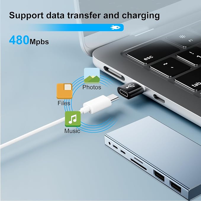 USB A to USB C Adapter 20 Pack, USB to USBC Adapter, USBA Male OTG Adapters - Image 2