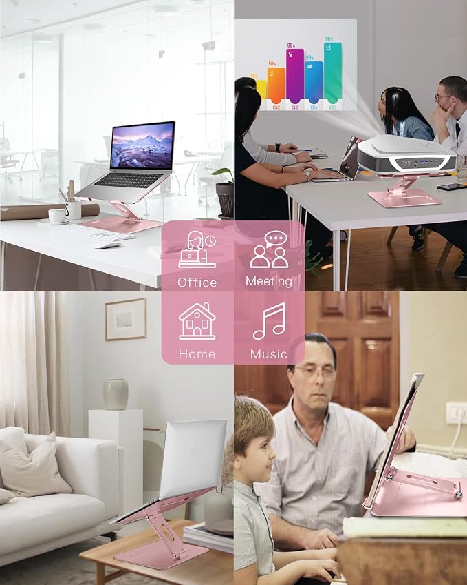 Laptop Stand | Adjustable Aluminum MacBook Riser, Ergonomic Computer Stand - Image 7