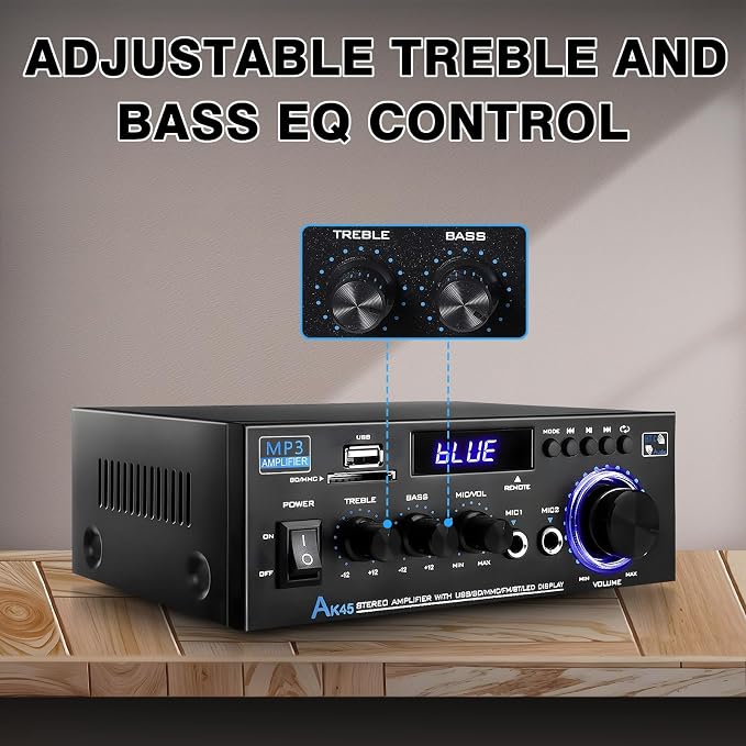 AK45 Stereo Receivers Amplifier Home Audio - Image 6