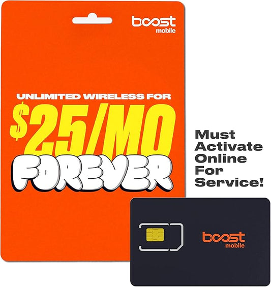 Boost Mobile SIM Kit | $25/mo Forever Unlimited Plan by BoostMobile