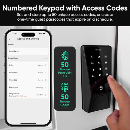 Wyze Palm Lock, Smart Door Lock - Image 4