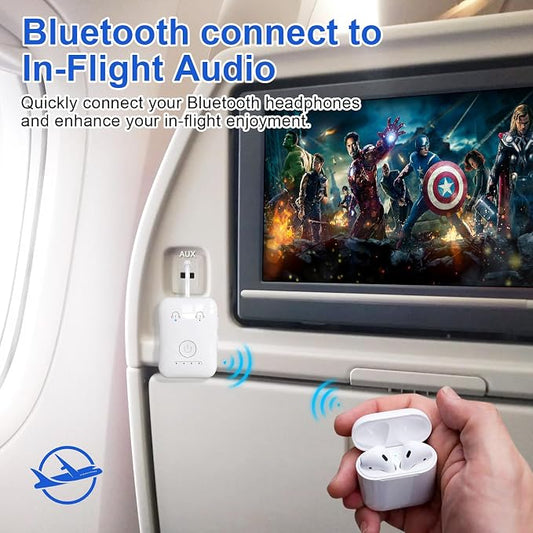 Premium Bluetooth 5.4 Transmitter, Airplane Wireless Adapter, Supports 2 - Image 2
