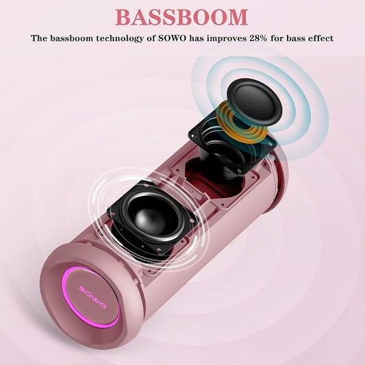 SOWO Outdoor Wireless Portable Bluetooth Speaker, IPX7 Waterproof Speaker - Image 2