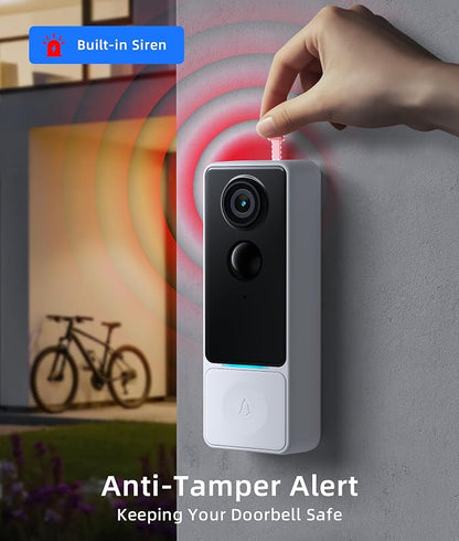 3MP Camera Doorbell Camera Wireless Video Doorbell 2K HD- No Subscription - Image 8