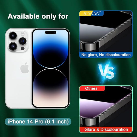 Blue Light Screen Protector for iPhone 14 Pro*2 Pack + 2 Pack Camera Lens - Image 2