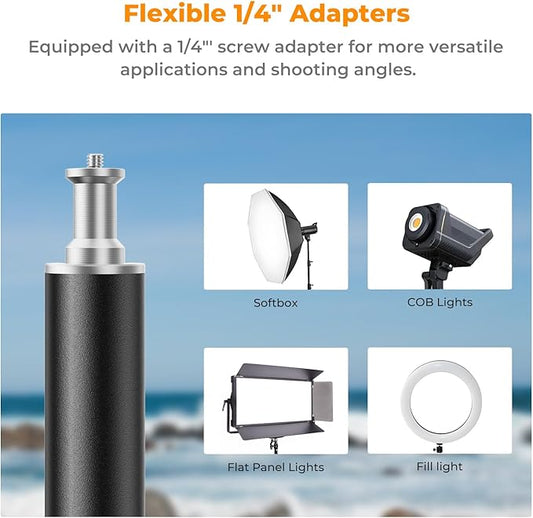K&F Concept Light Stand for Photography, 9.1ft/2.8M Portable Extendable Photo - Image 2