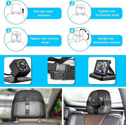 Baby Car Mirror with 4.3'' HD Night Vision Function Display, Safety Car Seat - Image 2