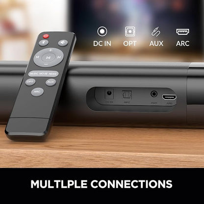 Sound Bar, 80W Soundbar with Bluetooth/ARC/Opt/AUX Connect, with Volume Boost - Image 6