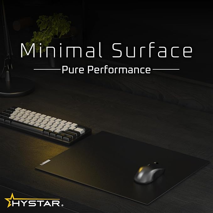 Hystar Aether Glass Gaming Mousepad | Micro-Etched Tempered Glass | Quiet - Image 7