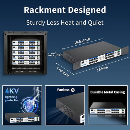 Goalake 16-Port Gigabit PoE+ Switch - Image 7