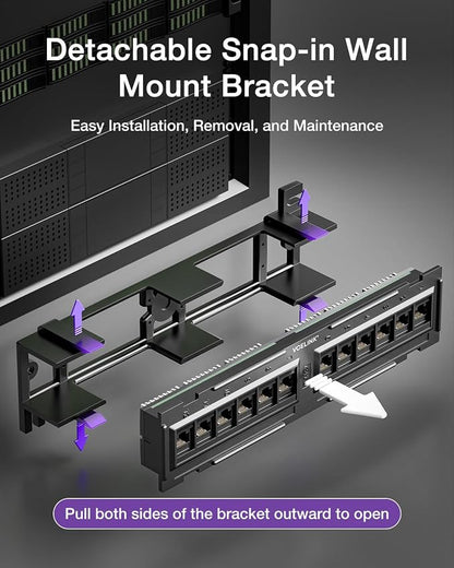VCELINK 12-Port Cat6 Patch Panel 1000 Mbps - Image 5