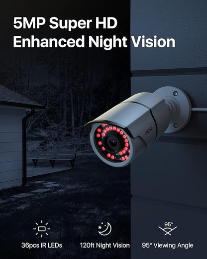 ZOSI ZG2615E 5MP PoE IP Camera Bullet Camera - Image 4