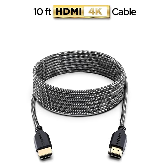 PowerBear 4K HDMI Cable 10 ft High Speed, Braided Nylon & Gold Connectors - Image 2