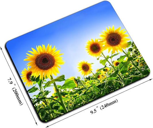Mouse Pad, Cute Sunflower Plants Floral Mouse Pads - Image 2