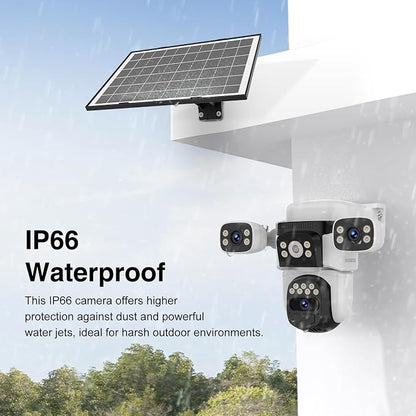 EVERSECU Solar Wireless Triple Lens WiFi PTZ Security Camera, Three Cameras in - Image 9
