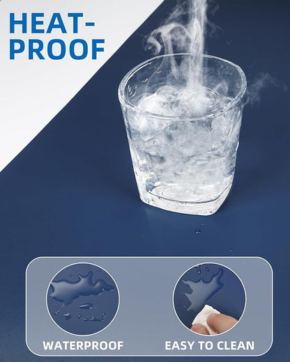 Non-Slip Desk Pad, Mouse Pad, Waterproof PU Leather Desk Protector, Ultra Thin - Image 3