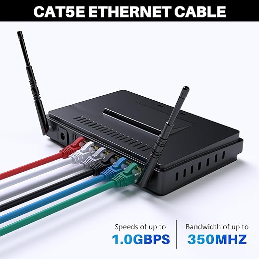 Cat5e Ethernet Cable 50 FT, Long Cat 5e Internet Cable, Standard RJ45 Connector - Image 4